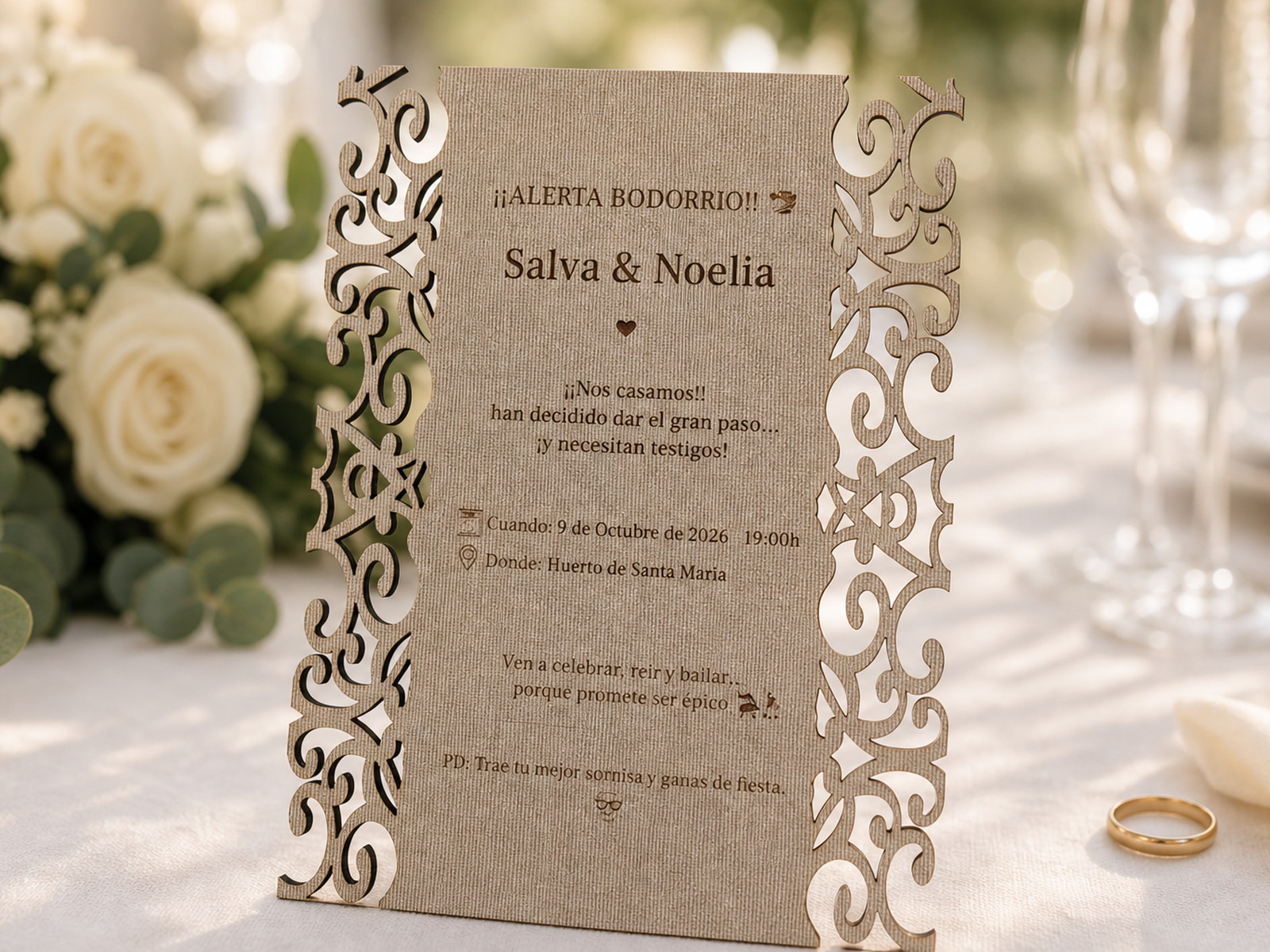 Invitaciones de Boda Troqueladas